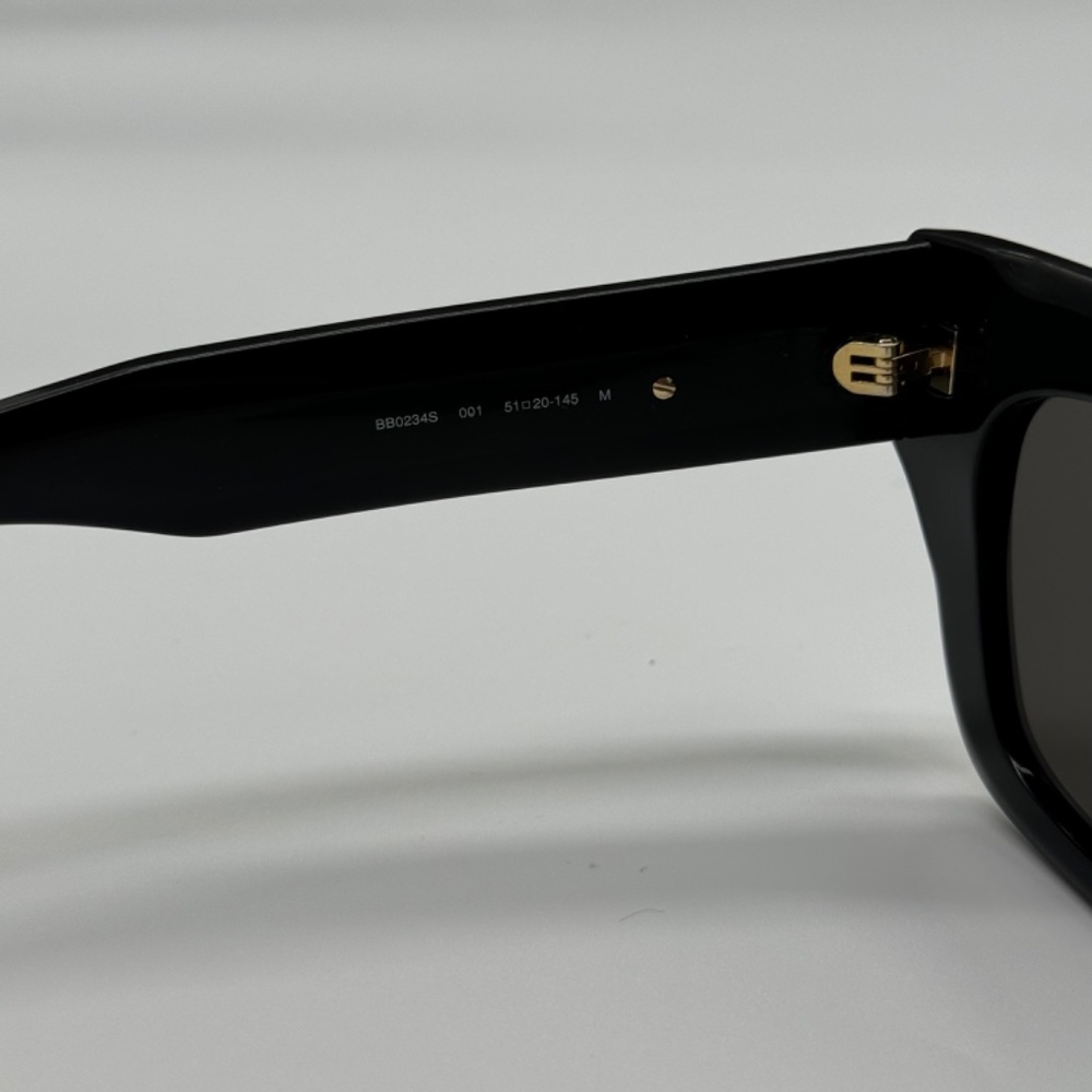 NEW BB0234S 001 BALENCIAGA SQUARE BLACK WOMEN SUNGLASSES - Picture 10 of 12